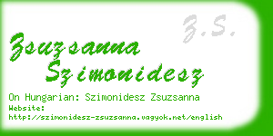 zsuzsanna szimonidesz business card